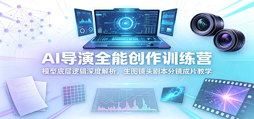 AI导演全能创作训练营：模型底层逻辑深度解析，生图镜头剧本分镜成片教学-寒山客