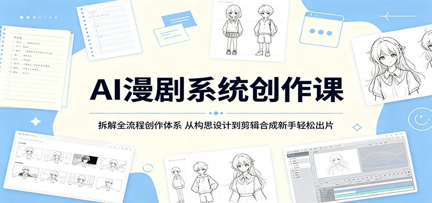 AI漫剧系统创作课：拆解全流程创作体系，从构思设计到剪辑合成新手轻松出片-寒山客
