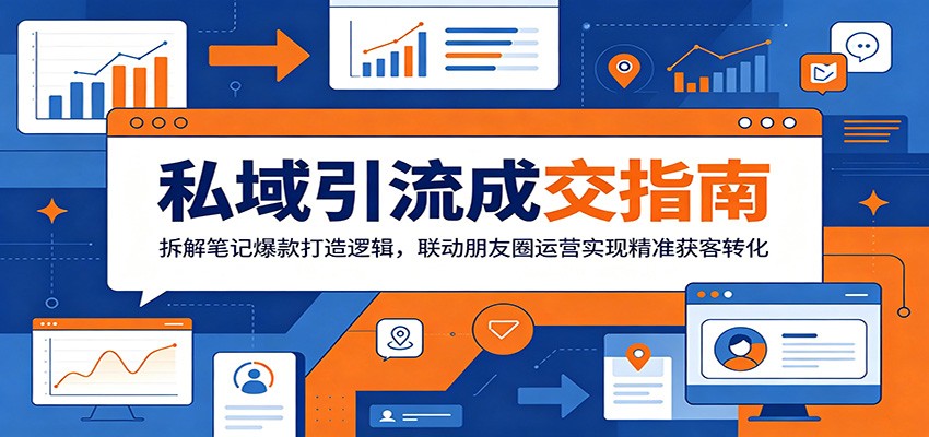 私域引流成交指南：拆解笔记爆款打造逻辑，联动朋友圈运营实现精准获客转化-寒山客