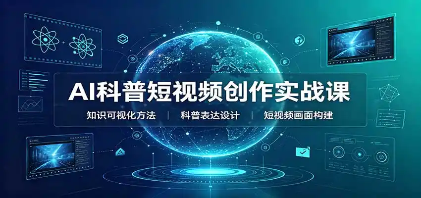 AI科普短视频创作实战课:配套要点文档,文案与视频提示词模板教学-寒山客