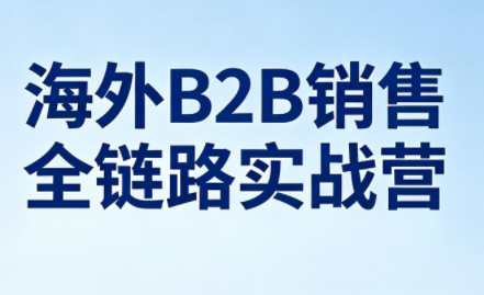 雨哥·海外B2B销售全链路实战营-小创项目网