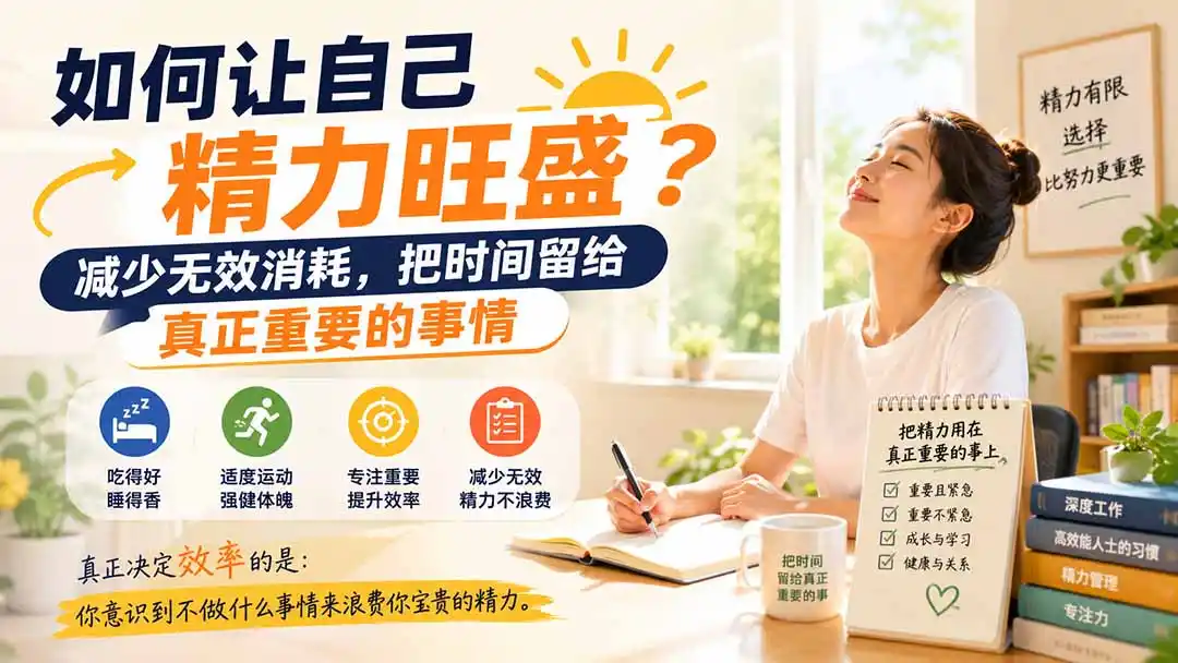 付费文章：如何让自己精力旺盛？减少无效消耗，把时间留给真正重要的事情-小创项目网
