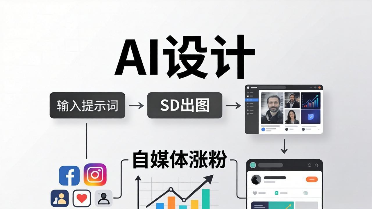 人人都是AI设计师：SD出图+自媒体涨粉一站教学，告别图文素材焦虑，AI设计让你轻松避开内卷-小创项目网