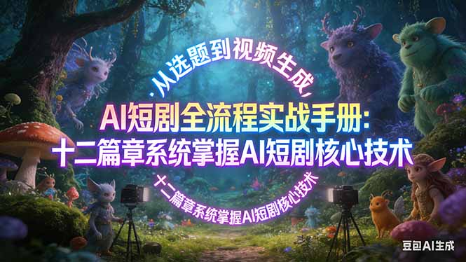 AI 短剧全流程实战手册：从选题到视频生成，十二篇章系统掌握 AI 短剧核心技术-小创项目网