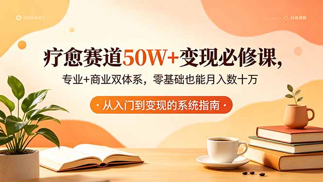 疗愈赛道50W+变现必修课，专业+商业双体系，零基础也能月入数十万-小创项目网