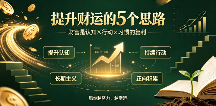 付费文章：提升财运的5个思路——财富是认知x行动x习惯的复利，愿你越努力，越幸运-寒山客