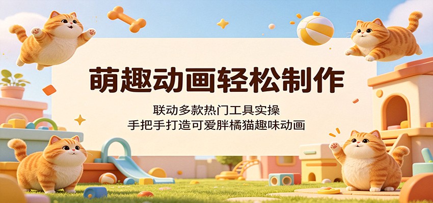萌趣动画轻松制作，联动多款热门工具实操，手把手打造可爱胖橘猫趣味动画-小创项目网