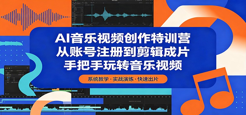 AI音乐视频创作特训营：从账号注册到剪辑成片，手把手玩转音乐视频-小创项目网