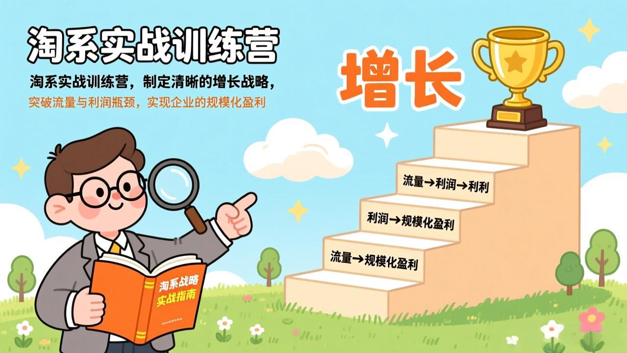淘系实战训练营，制定清晰的增长战略，突破流量与利润瓶颈，实现企业的规模化盈利-小创项目网