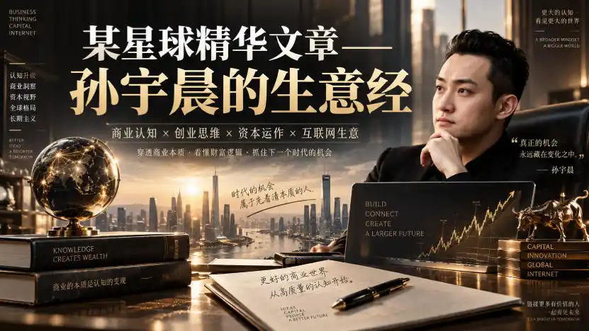 某星球精华文章——孙宇晨的生意经-小创项目网