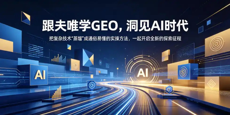 跟夫唯学GEO，洞见AI时代，把复杂技术“蒸馏”成通俗易懂的实操方法，一起开启全新的探索征程(更新26年10月)-小创项目网