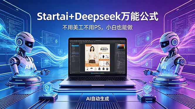 AI自动做电商详情页：Startai+Deepseek万能公式，不用美工不用PS，小白也能做-小创项目网
